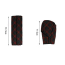 2pcs Car Leather Hand Brake Shift Knob Cover Gear Case Car Interior Decor