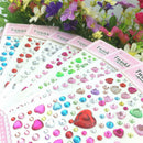 1Sheet Heart Rhinestone Phone Car Art Craft Diy Scrapbooking Stickers Kids Toy3C