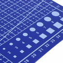 A4 Grid Lines Cutting mat Craft Card Fabric Leather Paper Board 30*22cm Blu