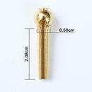 6 Pcs Acoustic Guitar String Bridge Pins Solid Copper Brass Endpin Replacement