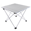 Outdoor Aluminium Folding Picnic Camping Desk Table Gray 39.5x35x32cm