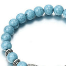 Classic alloy Blue Bead Bracelet Fashion Ball Elastic Handwear A7R9