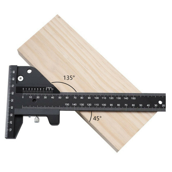 Multifunctional Woodworking T Shape Ruler Carpenter Measuring Marking Tool,