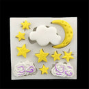 Cloud Star Moon Silicone Fondant Mold Cake Decor Tools Chocolate Gumpaste Mou3c