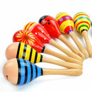 Wooden Maraca Wood Rattles Kids Percussion Musical Hand Shaker-Toys Instrum X8J5