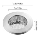 2X Kitchen Waste Stainless Steel Sink Strainer Plug Drain Filter Basket Drainer