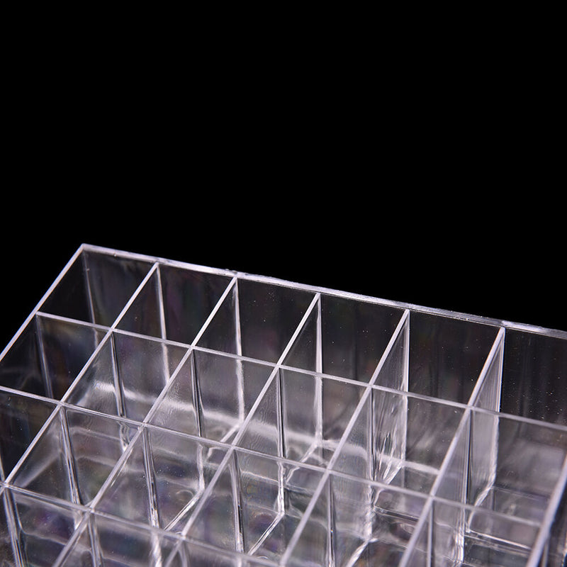 Clear 24 Makeup Lipstick Cosmetic Storage Display Stand Racks Holder Organizer U