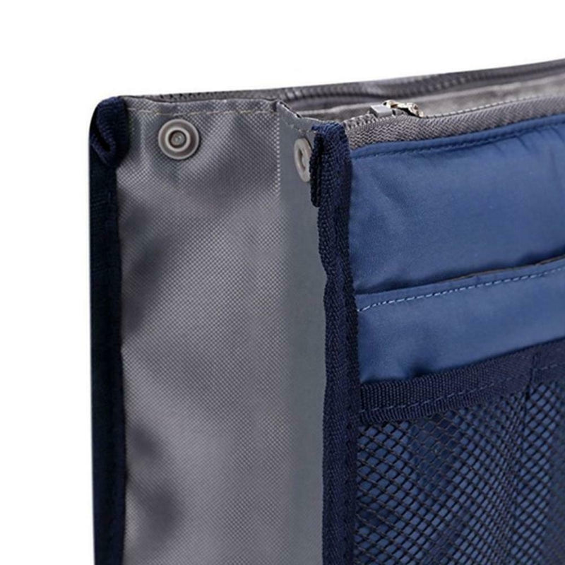 Portable Make Up Organizer Cosmetic Bag Travel Wash Handbag (Dark Blue) A