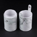 Travel PU Marbling Makeup Brushes Pen Holder Storage Cosmetic Case Box(S) A