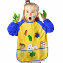 Childrens Kids Toddler Waterproof Play Apron Art Smock with 3 Roomy Pockets