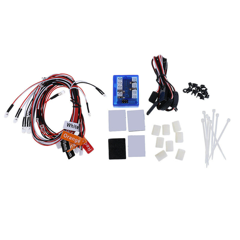 RC LED Lighting System Kit 12 LED Simulation Head Light Lamp for 1:10 RC Car