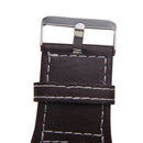 Trendy Man Wrist Watch Quartz Movement Leather Watchband Square Dial Brown A
