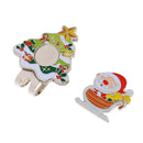 Sturdy Santa Claus Magnetic Hat Cap Visor Clip-on Golf Ball Marker Christmas