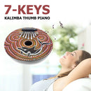 7 Keys Kalimba Coconut Shell Painted Thumb Piano Wood Musical Instrument