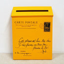 Galvanized Wall Mounted Letterbox Letter Post Mail Box Keys Holder Yellow