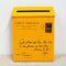 Galvanized Wall Mounted Letterbox Letter Post Mail Box Keys Holder Yellow