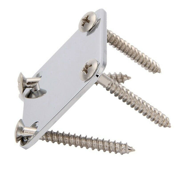 1 Set Electric Guitar Neck Plate with Screws for Strat Tele Guitar Precisio