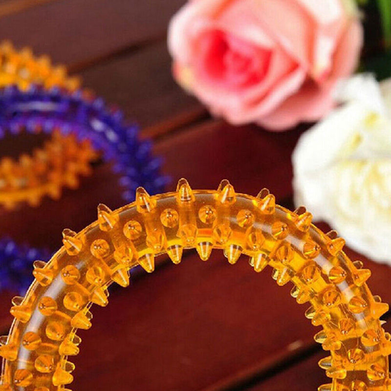 Non-toxic Rubber Pet Dog Puppy Dental Teeth Healthy Chew Biting Ring Play TEUS