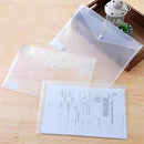 Poly Envelope Folder with Snap Button Closure, Premium Quality Clear Plasti