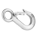 Strong Stainless Steel Eye Hook w/ Clevis Safety Latch for Winch Cable 0.5T