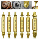 6Pcs Damaged Broken Screw Bolt Extractor Speed Out Drill Bits Remover Kit