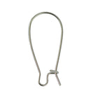100pcs Kidney Earring Hooks Jewelry Making Finding Brass Ear Wires 25x11mm