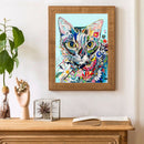 Full Square Drill Picture 5D DIY Colorful Cat Rhinestone Diamond Painting