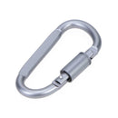 D-Shaped Aluminum Alloy Carabiner Screw Lock Hook Clip Key Ring Outdoor