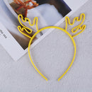 6pc Deer Headband boy girl's crown Hair Hoop Kids Birthday Christmas Elk decorOZ