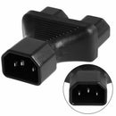 IEC320 C14 Male to 2x C13 Female Splitter Plug Power Adapter Socket Convert