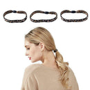 10Pcs Leopard Print Elastic Hair Ties Rubber Band Seamless Wide Ponytail Holder