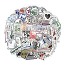 60pcs/lot Retro traveling boarding pass air tickets creative suitcase stickers Z