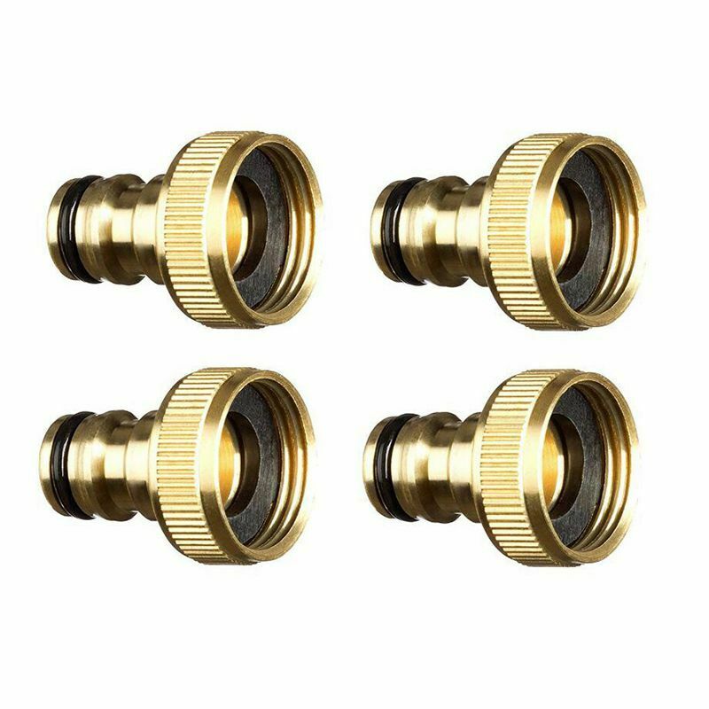 4Pcs Garden Water Hose Pipe Fitting Tap Male Faucet Connectors, Garden Hose
