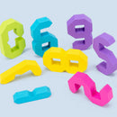 Wooden Number Blocks Puzzle Toys Preschool Stacking Blocks for 1-3 Years Old