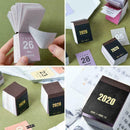 Small desk calendar 2020 mini can be torn I0U7 P7Y3