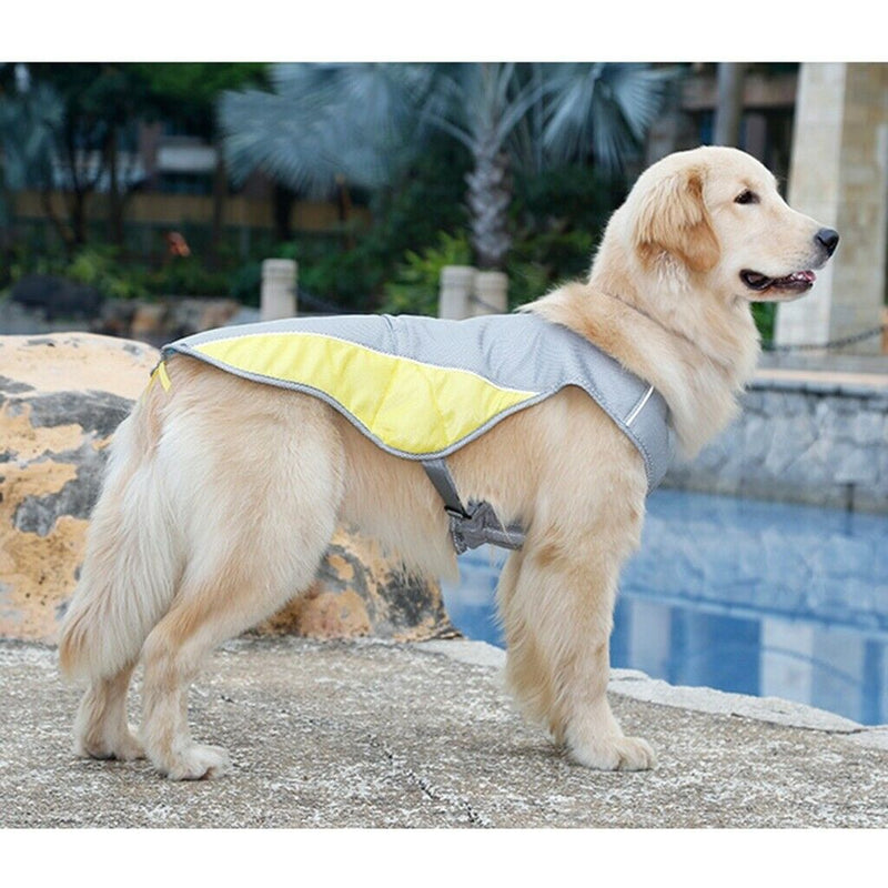 Dog Puppy Cooling Vest Pet Evaporative Jacket Gray Yellow Gray Yellow M