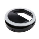 Portable Luminous LED Selfie Light 36 LED Bulbs Ring Lamp For Phone Black