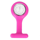 Nurses Dark Pink Gel Silicone Plastic Pocket Brooch Fob Watch New