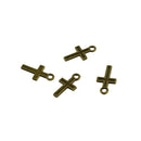 200pcs Bronze Cross Charm Necklace Making DIY Pendant Charms Jewelry Finding