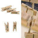 100x Mini Wooden Pegs Clothes Pins For Crafting Cardmade Tackle 25x3MM Tool L1L4