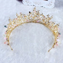 Baroque Style Upscale Bridal Jewelry Boutique Crown Headdress Handmade Crys
