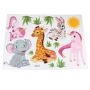 Animals Wall Stickers Kids Baby Rooms Elephant Giraffe Horse Wall Decals 3C