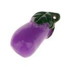 12 Plastic Eggplant Pendant Charm Keyring Keychain Jewelery DIY Making Toys