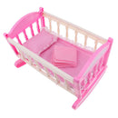 Pink 29*20cm Cradle Bed with Pillow Quilt Kit for 9-11inch Reborn Baby Girl