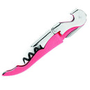 Soft Touch Double Hinged Corkscrew Wine Opener,Pink Y4F3
