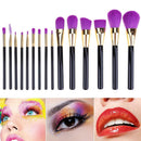 15pcs Purple Makeup Brushes Set Professional Foundation Blending Cosmetics