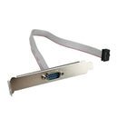 1 Port 28cm DB9 Serial Port Bracket to 10 Pin Header - Low Profile (PLATE 9 R9Y4