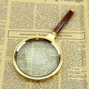 10x Magnifier Wooden Handle Handheld Magnifying Glass Loupe Reading Jewelry 90mm