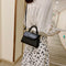 Women Leather Pure Shoulder Handbags Flap Crossbody Messenger Bags (Black) A