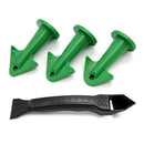 Caulk Nozzle Scraper Grout Kit Spatulas Set Hand Tools For Home Industrial Green